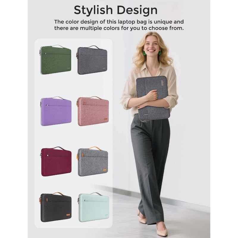 16 Inch Laptop Sleeve Protective Case Cover Compatible with 16 16+ Inch Chromebook, Computer Cases Bag with Handle, Dark