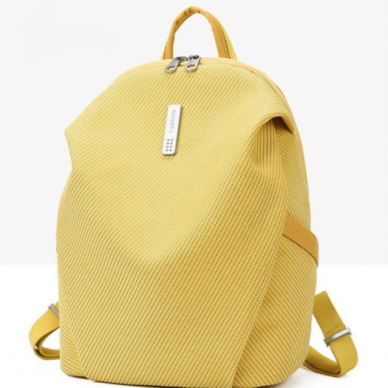 Rhombus Pattern Anti-Theft Backpack, Large Capacity Bag for Commuting And Leisure, Featuring Rhombus Texture Fabric, Invisible Anti-Theft Closure, Large Capacity Compartmentalized Structure, And Multiple Detailed Designs