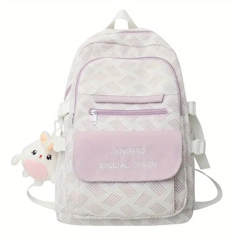 Women's Large Capacity Heavy Duty Nylon Backpack with 15.6\