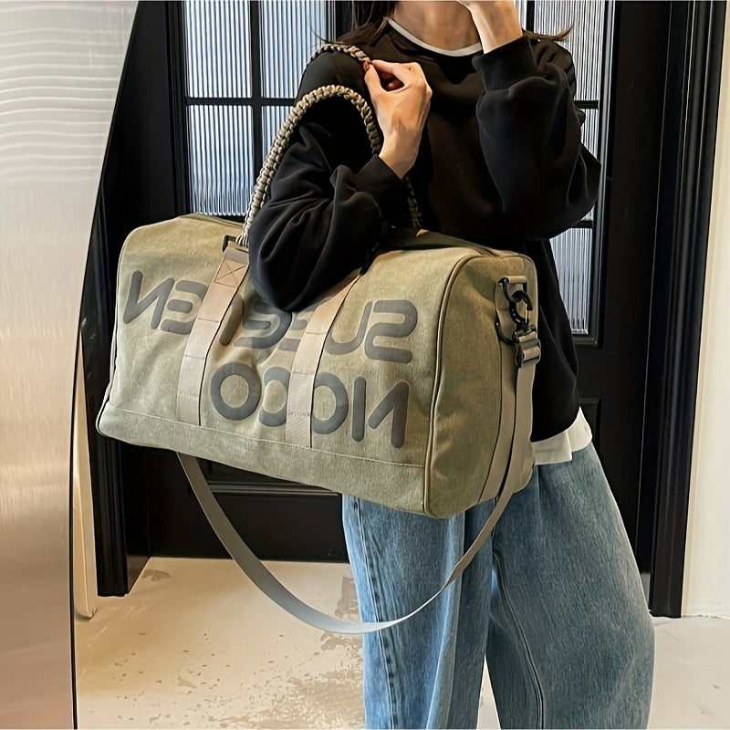 Multifunctional Travel Bag, Suitable for Long And Short Trips, Vacation, Large-Capacity Portable Travel Bag, Fashionable Retro Outdoor Sports Fitness Bag