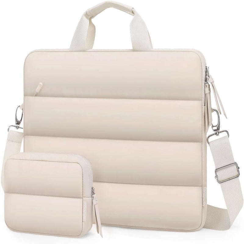 360 Laptop Shoulder Bag | Compatible with Multiple Laptops, Features Horizontal Pocket, Small Case, Belt, Adjustable Shoulder Strap, Nylon Lining, Zipper Closure, Lightweight, Casual Style for Daily Commute