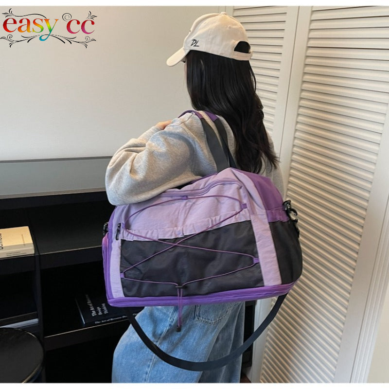 Crossbody Travel Bag, Gym Bag, Travel Bag with Wet and Dry Separation, Multifunctional Women's Casual Sports Yoga Bag for Outings