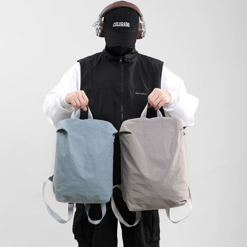 Easy Student Universal Lightweight School Bag, Trendy Solid-Color Backpack, Suitable for Commuting, Leisure, Travel, And Carrying Computers