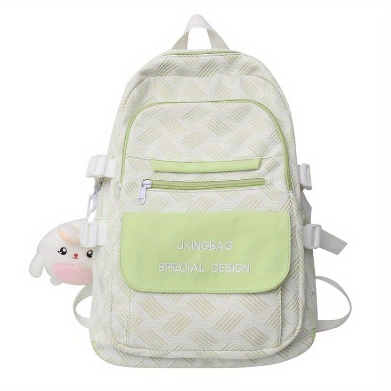 Women's Large Capacity Heavy Duty Nylon Backpack with 15.6\