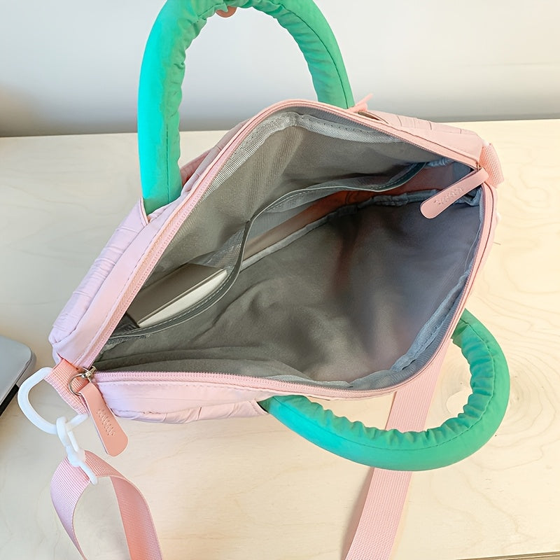 Laptop Bag, New Large Size Fits 15-16 Inch Laptops, Plush Lining for Scratch Protection, Can Be Worn as a Shoulder Bag or Crossbody, Includes a Trolley Case Attachment Strap, Laptop Sleeve, and Storage Pouch