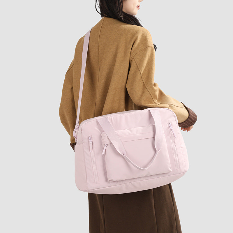 Large Capacity Short-Trip Travel Bag, Handheld, Lightweight Business Luggage Bag, Expandable, Crossbody, Sports And Gym Bag