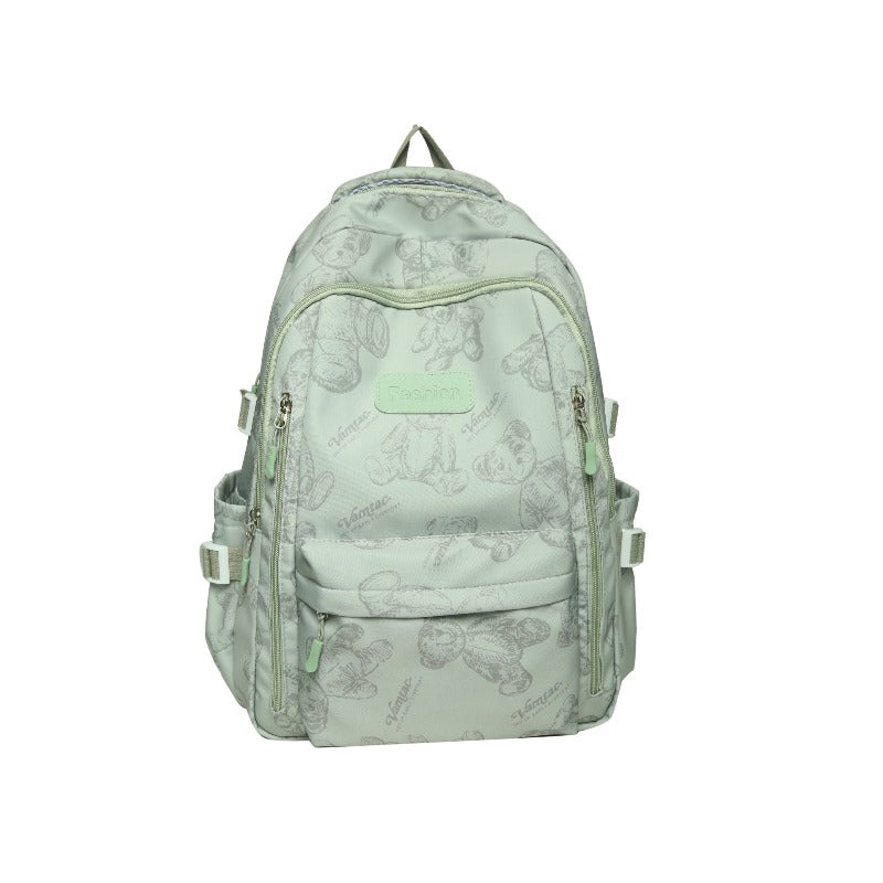 Simple Casual Backpack Girls Large Capacity Schoolbag Aesthetic Backpack for Teenager Female