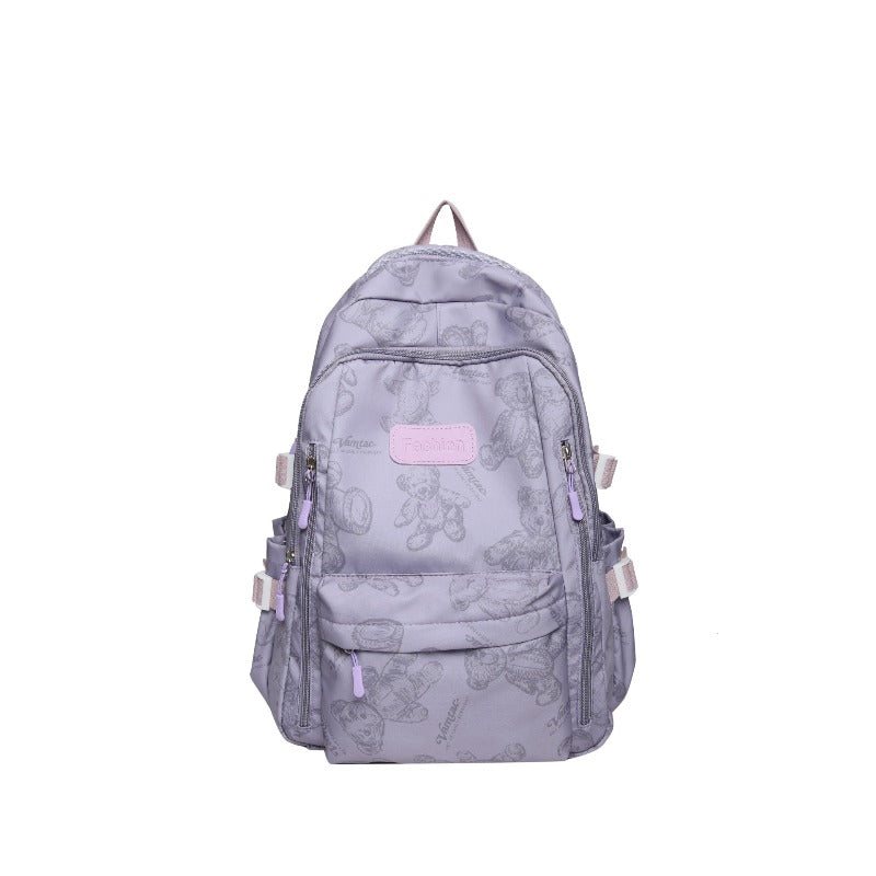 Simple Casual Backpack Girls Large Capacity Schoolbag Aesthetic Backpack for Teenager Female