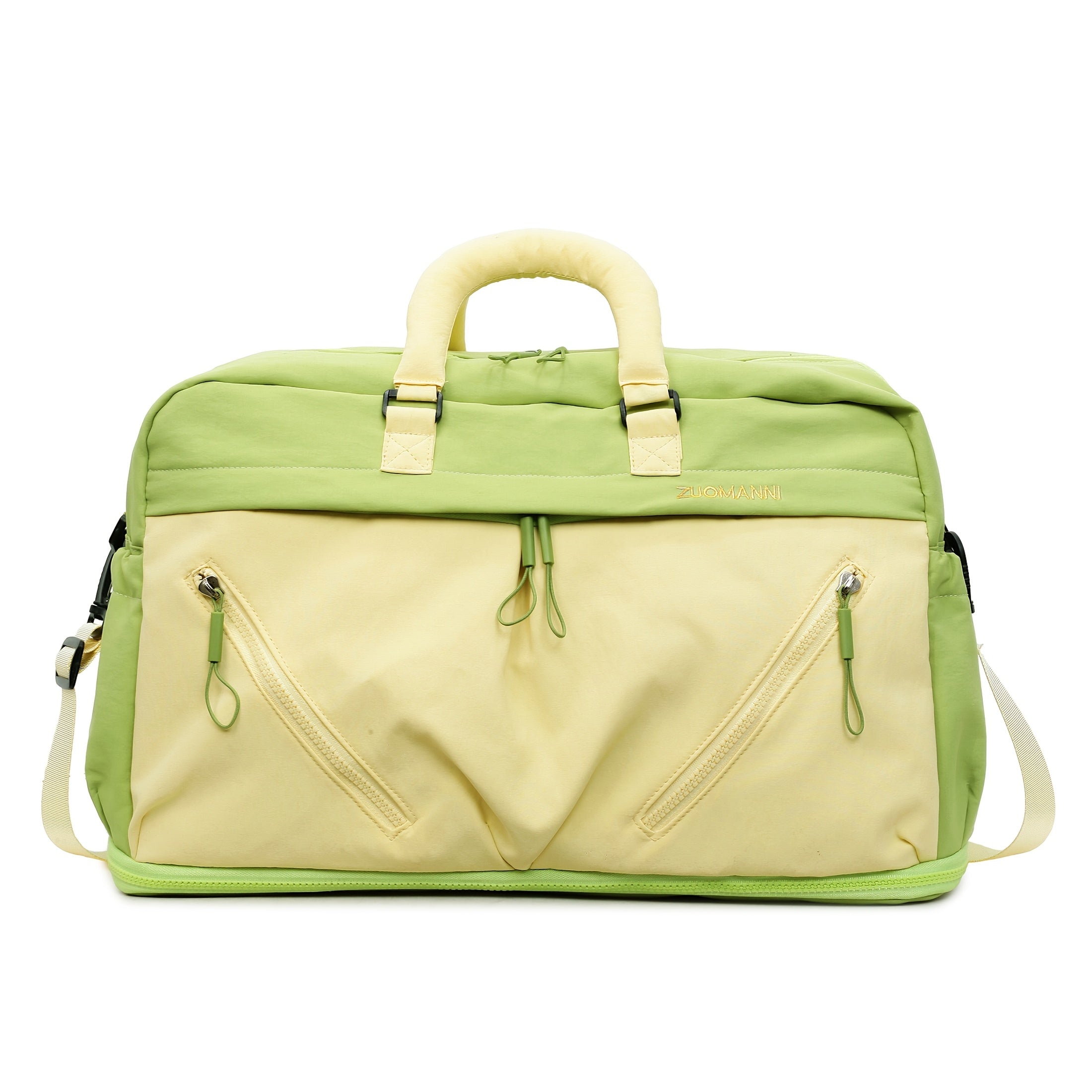 ZUOMANNI Large Capacity Travel Duffel Bag Compatible for Overnight & Weekend Getaways, Expandable Carry-On Suitcase with Multi-Pocket Design, Adjustable Strap & Bottom Expansion, Nylon Gym Bag for &, Hand Washable (Tents)