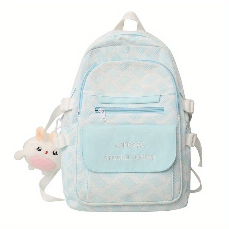 Women's Large Capacity Heavy Duty Nylon Backpack with 15.6\