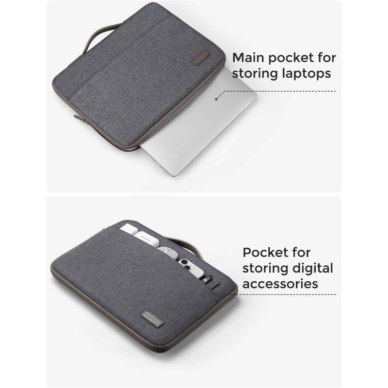 16 Inch Laptop Sleeve Protective Case Cover Compatible with 16 16+ Inch Chromebook, Computer Cases Bag with Handle, Dark