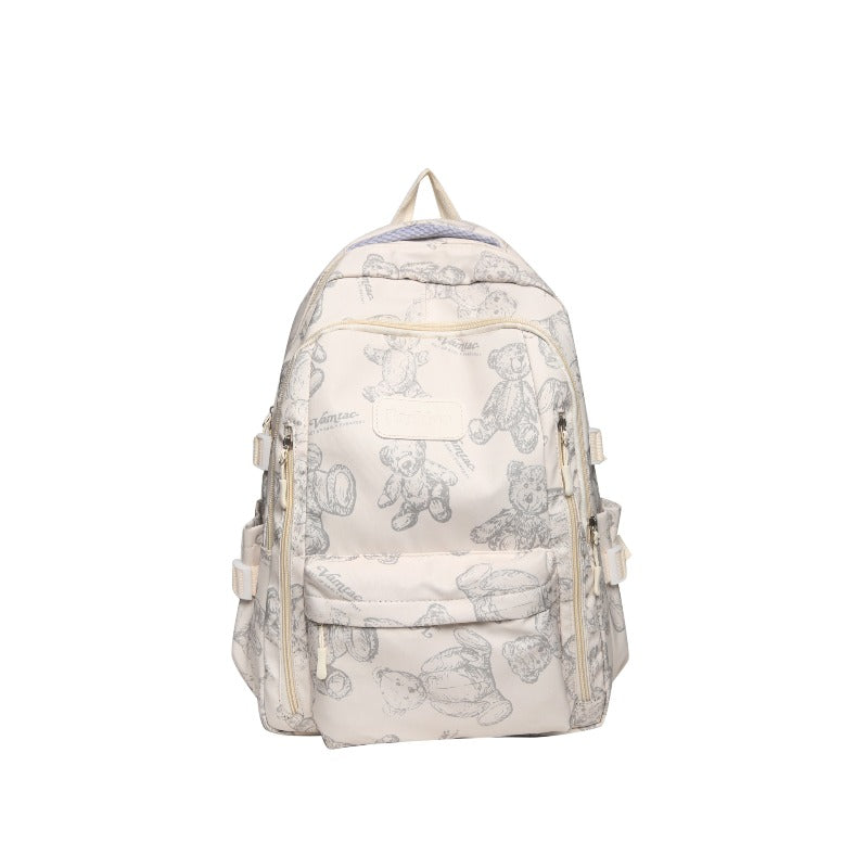 Simple Casual Backpack Girls Large Capacity Schoolbag Aesthetic Backpack for Teenager Female