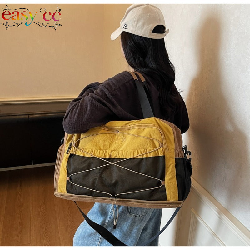 Crossbody Travel Bag, Gym Bag, Travel Bag with Wet and Dry Separation, Multifunctional Women's Casual Sports Yoga Bag for Outings