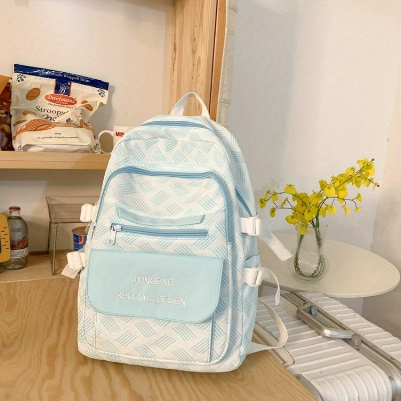 Women's Large Capacity Heavy Duty Nylon Backpack with 15.6\