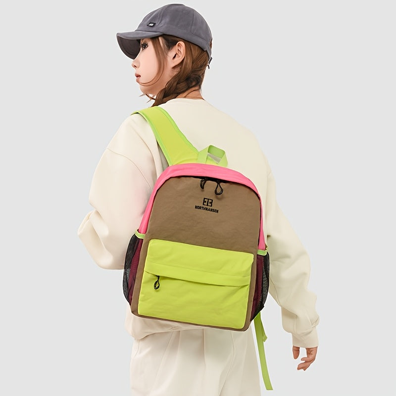 The New Women'S Contrasting Color Small Backpack Bag Is, Durable, Lightweight, Fashionable, And Versatile with Large Capacity. Suitable for Teenage Girls, White-Collar Workers, Outdoor Activities, Travel, Outings, Shopping Commuting, Shopping, Daily
