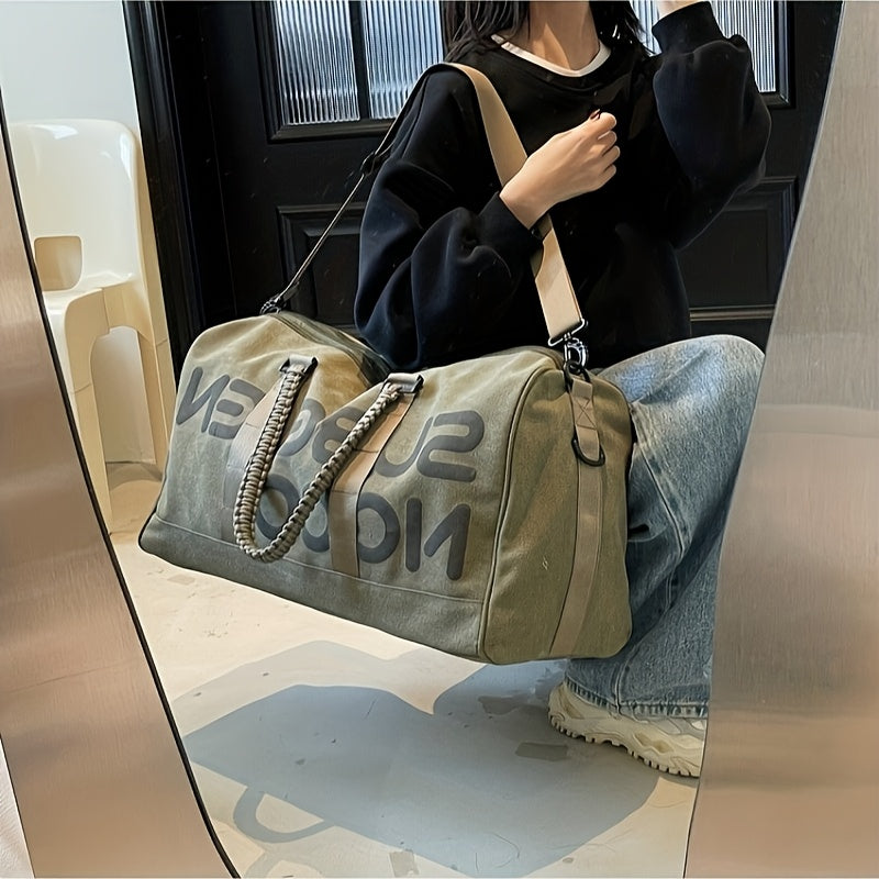 Multifunctional Travel Bag, Suitable for Long And Short Trips, Vacation, Large-Capacity Portable Travel Bag, Fashionable Retro Outdoor Sports Fitness Bag