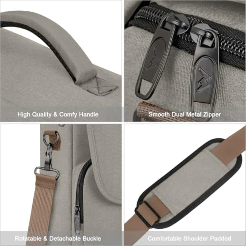 Messenger Bag for Men Briefcases Lightweight Men's Laptop Bag 15. 6 Inch High Quality Crossbody Satchel Computer Work Office Case with Shoulder Strap Brown