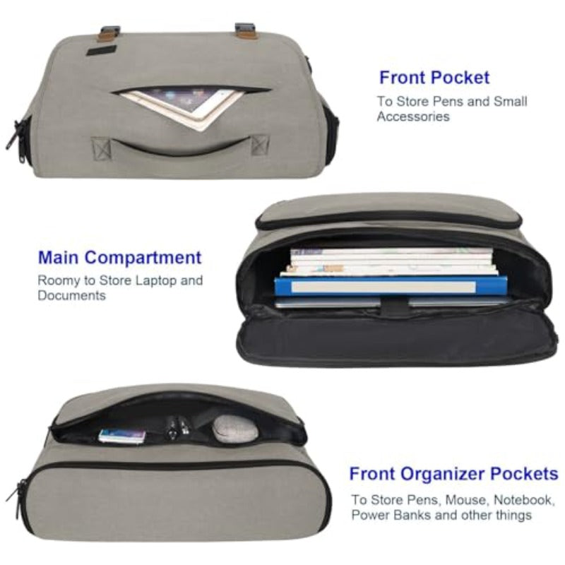 Messenger Bag for Men Briefcases Lightweight Men's Laptop Bag 15. 6 Inch High Quality Crossbody Satchel Computer Work Office Case with Shoulder Strap Brown